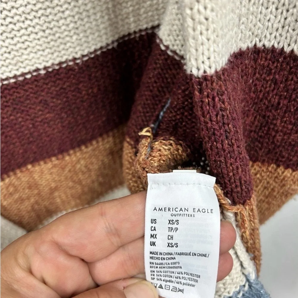 American Eagle Outfitters Multicolor‎ Knit Sweater size Xs/S Cabincore